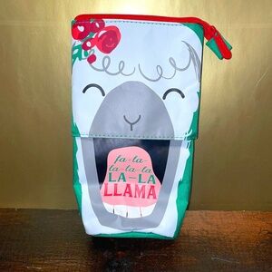 Thirty-One Fa La‎ La Llama Hide & Peek Holiday Christmas Pouch